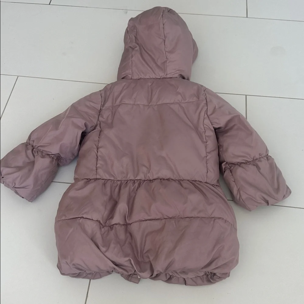 GAP Soft Pink puffer Jacket Fleece-Lined Jacket 3T